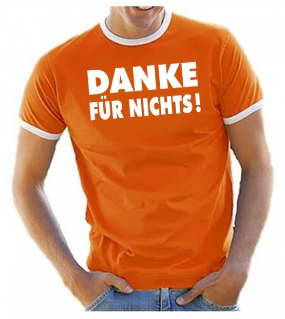 DANKE FÜR NICHTS - RINGER T-SHIRT