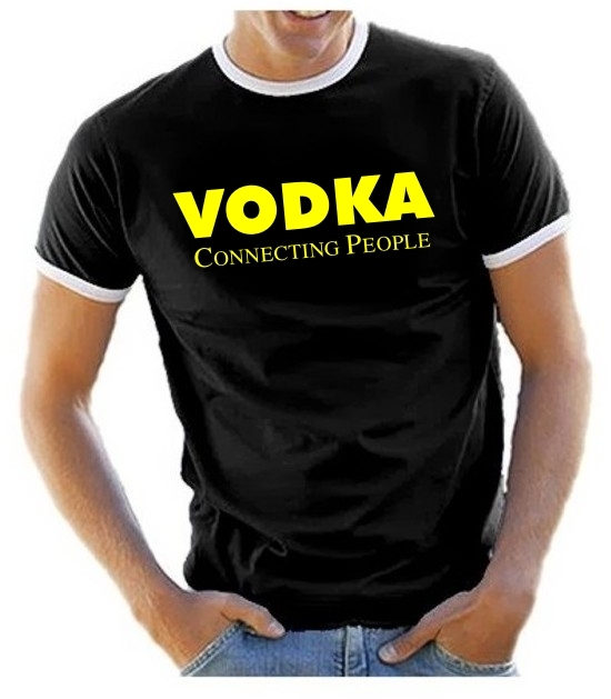 VODKA connection people RINGER T-SHIRT