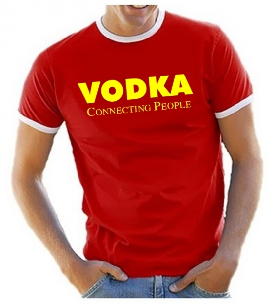 VODKA connection people RINGER T-SHIRT