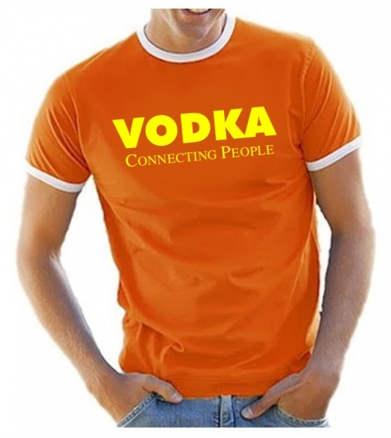 VODKA connection people RINGER T-SHIRT