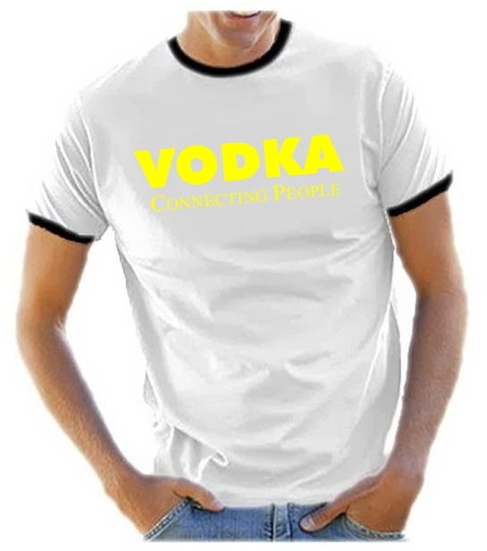 VODKA connection people RINGER T-SHIRT