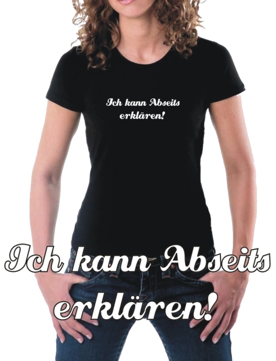 Ich kann Abseits erklären ! GIRLY T-SHIRT DAMEN schwarz