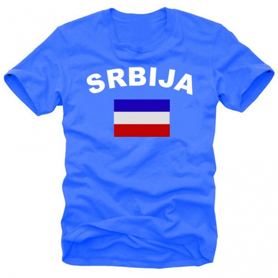 SERBIEN - SRBIJA Fußball T-Shirt royalblau  S M L XL XXL