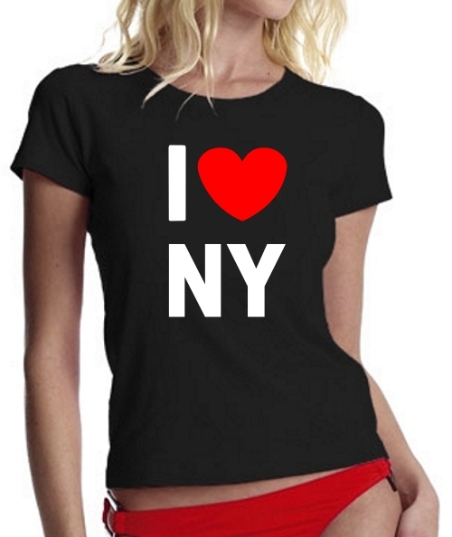 I LOVE NY girly T-SHIRT DAMEN