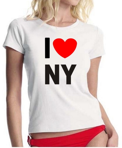 I LOVE NY girly T-SHIRT DAMEN