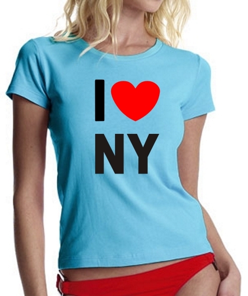 I LOVE NY girly T-SHIRT DAMEN