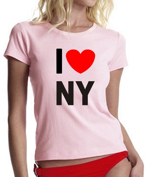 I LOVE NY girly T-SHIRT DAMEN