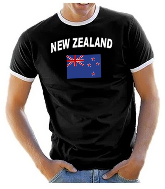 NEW ZEALAND NEUSEELAND T-SHIRT WM RINGER