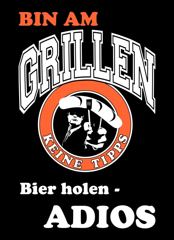 GRILLSCHÜRZE - Bin am grillen - Bier bringen - ABFLUG