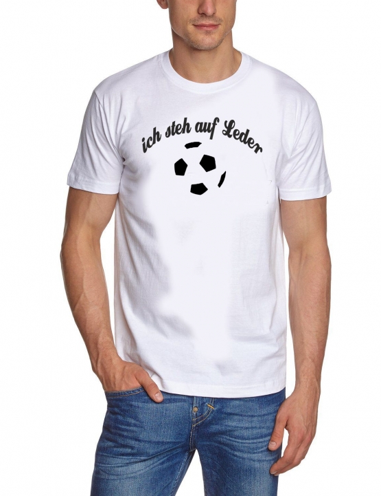 Ich steh auf Leder Fussball  t-shirt S M L XL XXL XXXL