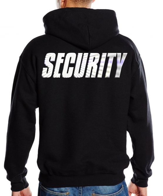 SECURITY - SWEATSHIRT mit Kapuze - reflektierende Folie