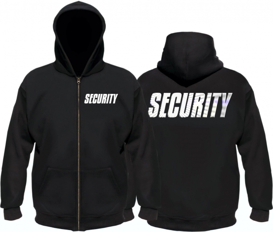 SECURITY - SWEATSHIRT mit Kapuze - reflektierende Folie