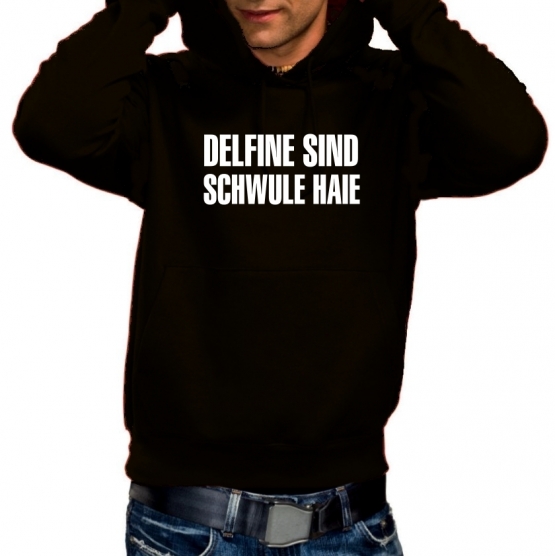 Delfine sind schwule Haie Sweatshirt mit Kapuze