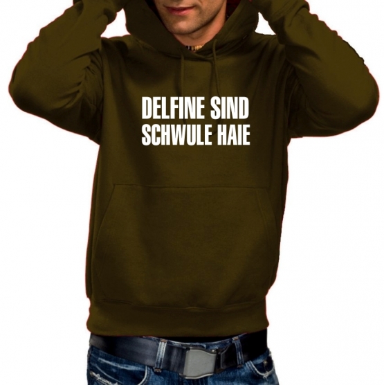 Delfine sind schwule Haie Sweatshirt mit Kapuze