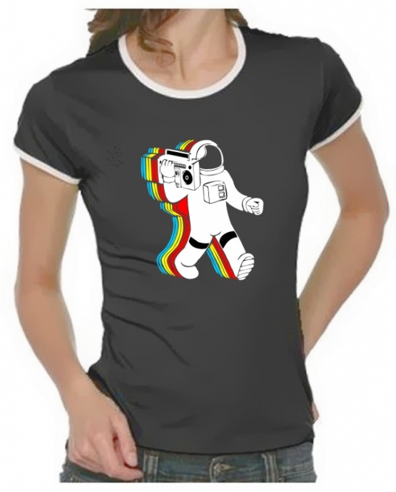 Funky moon man - Astronaut - T-shirt girly Ringer