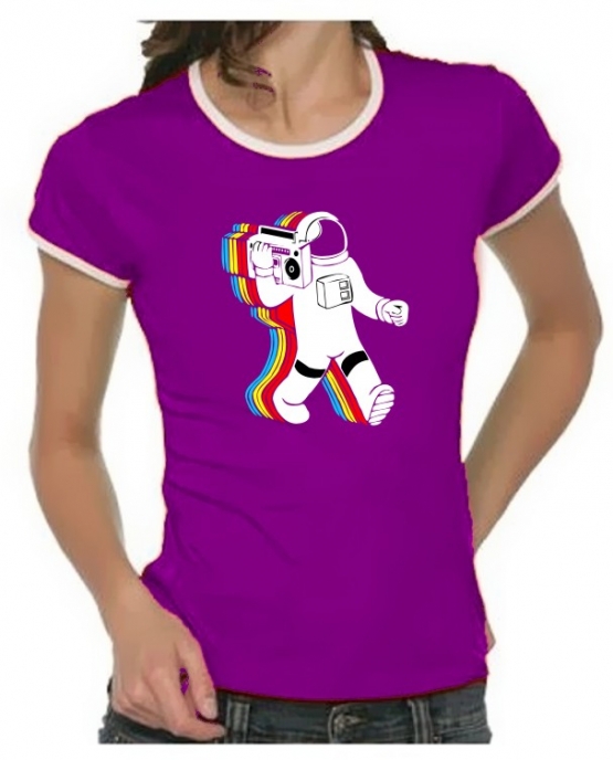 Funky moon man - Astronaut - T-shirt girly Ringer