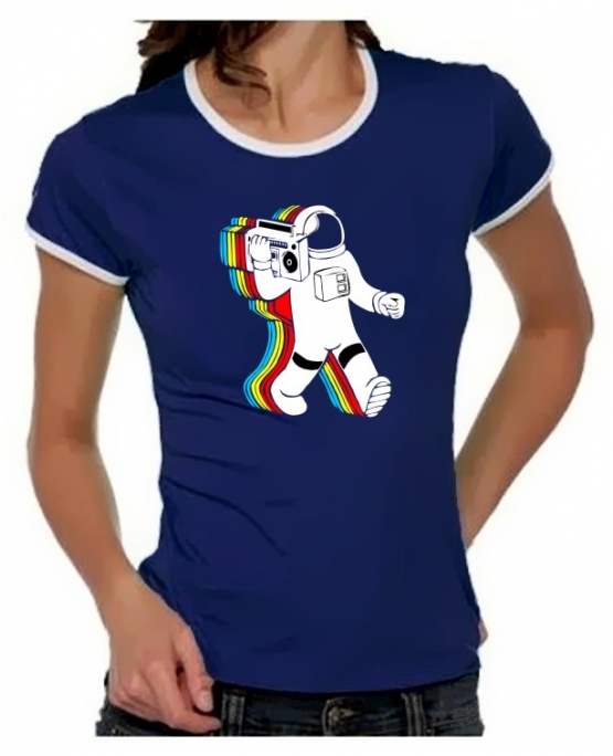 Funky moon man - Astronaut - T-shirt girly Ringer