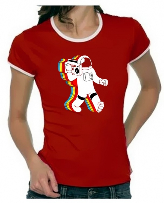 Funky moon man - Astronaut - T-shirt girly Ringer