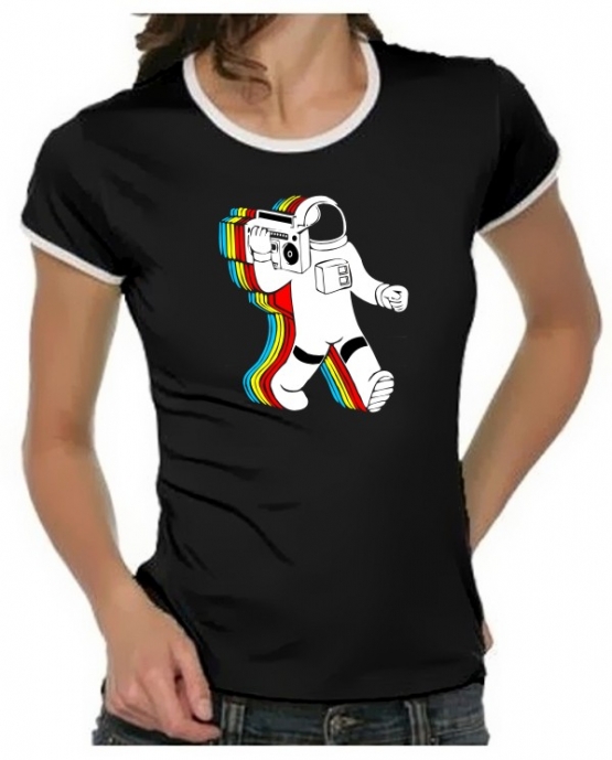 Funky moon man - Astronaut - T-shirt girly Ringer