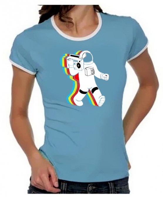 Funky moon man - Astronaut - T-shirt girly Ringer