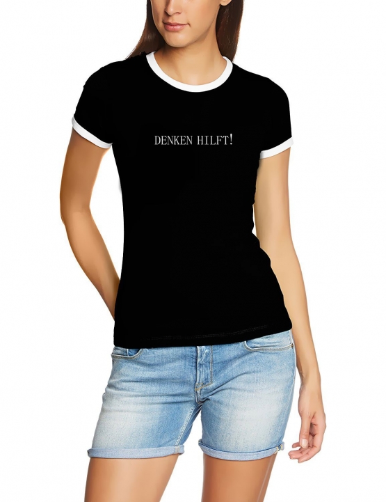 DENKEN HILFT ! Girly Ringer S M L XL