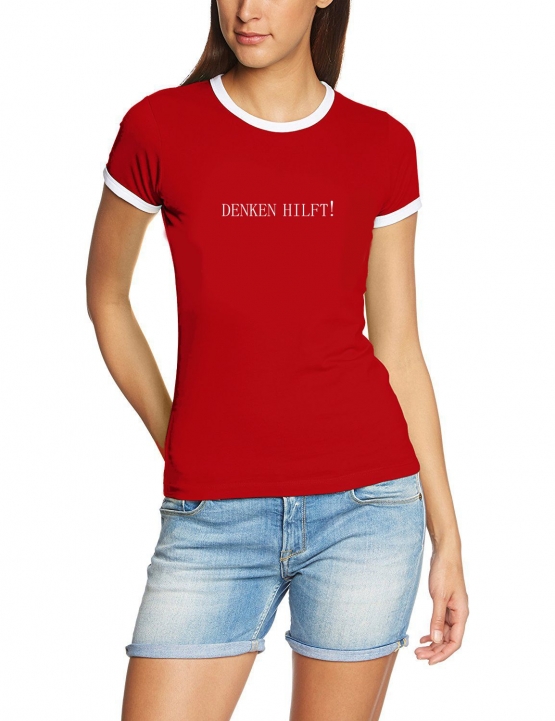 DENKEN HILFT ! Girly Ringer S M L XL