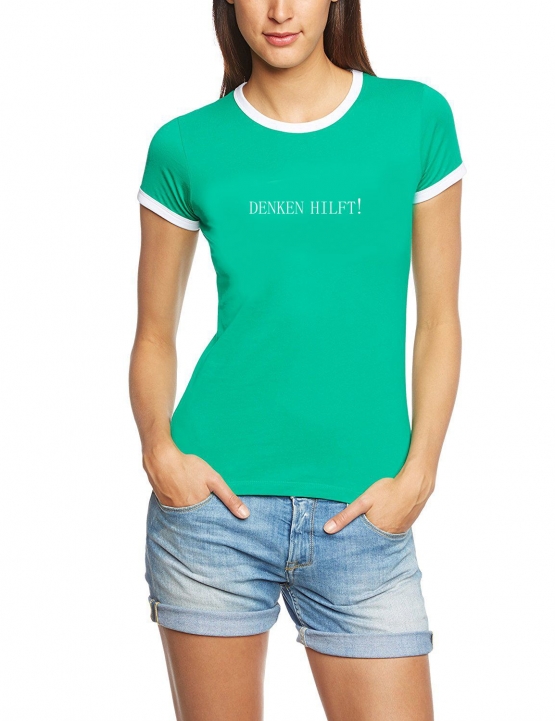 DENKEN HILFT ! Girly Ringer S M L XL