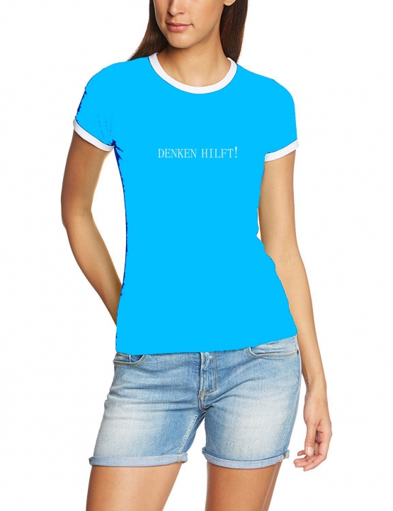 DENKEN HILFT ! Girly Ringer S M L XL