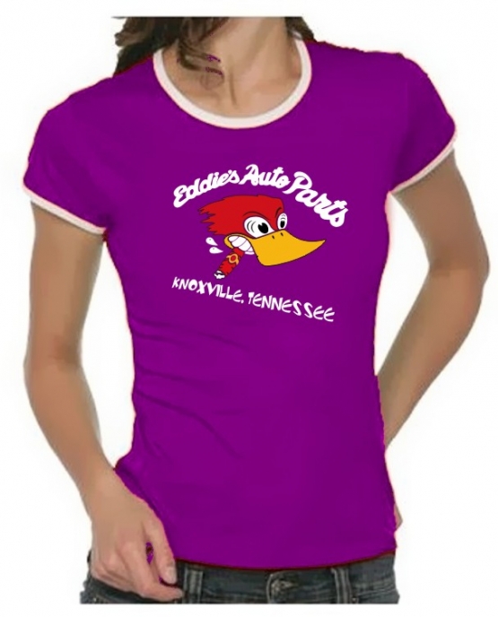 Eddies Autoparts -Knoxville- Jackass Girly Ringer T-Shirt