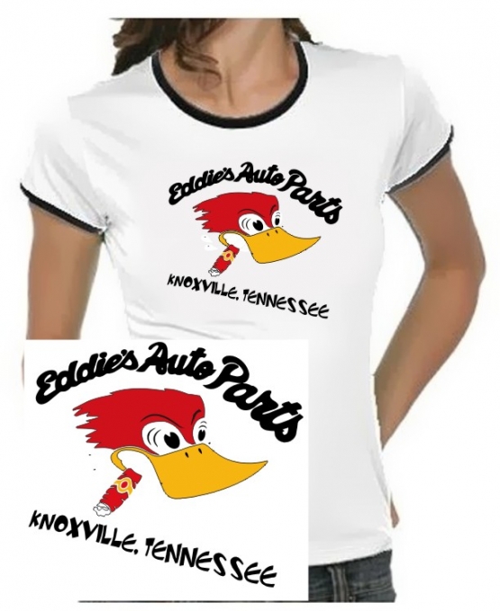 Eddies Autoparts -Knoxville- Jackass Girly Ringer T-Shirt