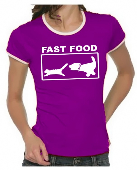 FAST FOOD Girly Ringer S M L XL