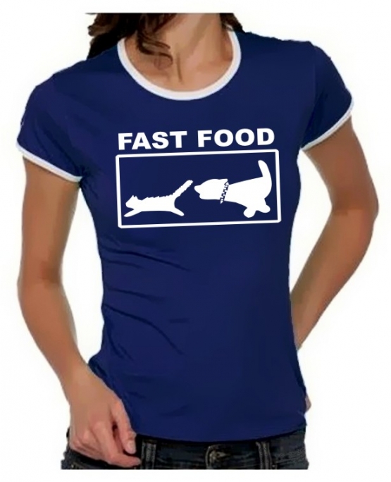 FAST FOOD Girly Ringer S M L XL