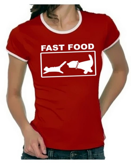 FAST FOOD Girly Ringer S M L XL