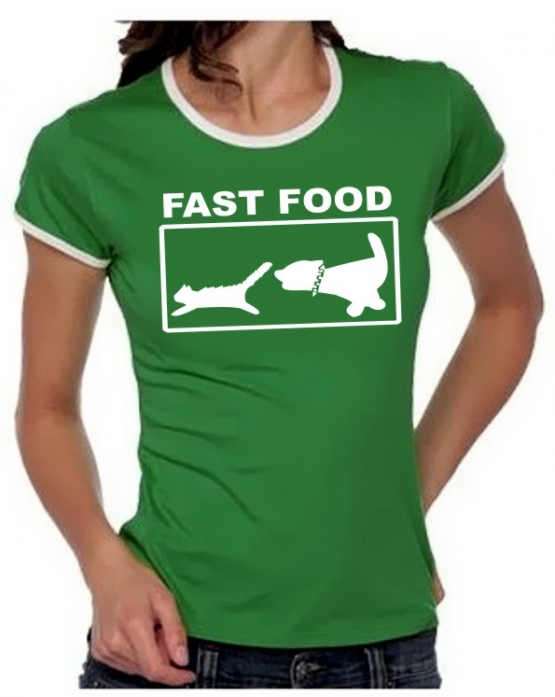 FAST FOOD Girly Ringer S M L XL