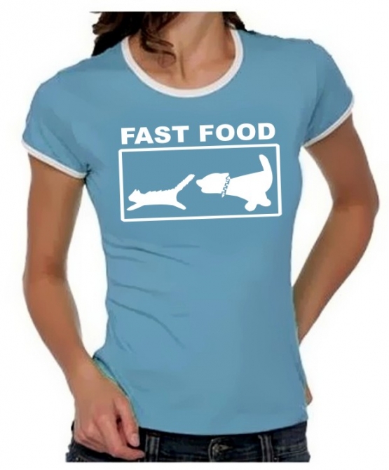 FAST FOOD Girly Ringer S M L XL