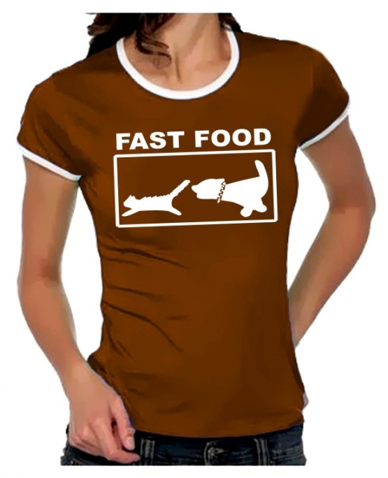 FAST FOOD Girly Ringer S M L XL