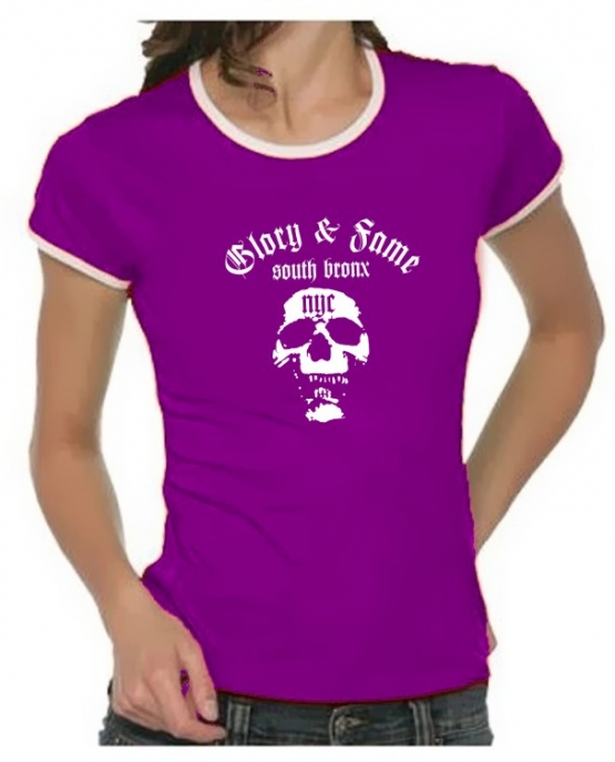 glory and fame south bronx NYC Girly Ringer S M L XL