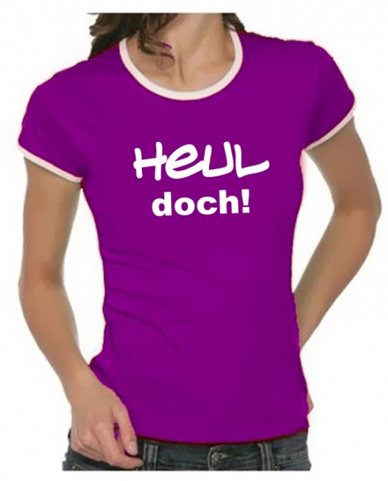 Heul doch Girly Ringer S M L XL T-SHIRT SHIRT