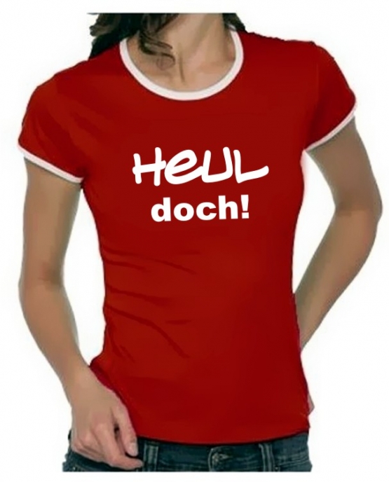 Heul doch Girly Ringer S M L XL T-SHIRT SHIRT