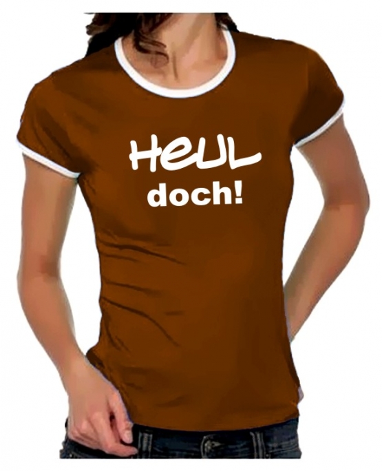 Heul doch Girly Ringer S M L XL T-SHIRT SHIRT