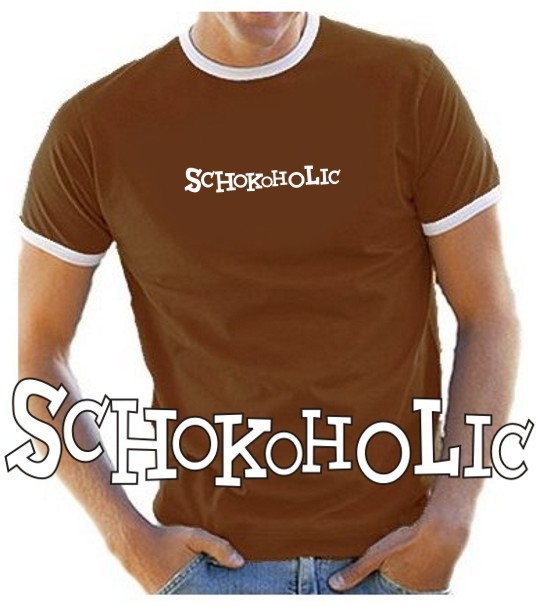 Schokoholic Damen oder Herren Ringer Shirt