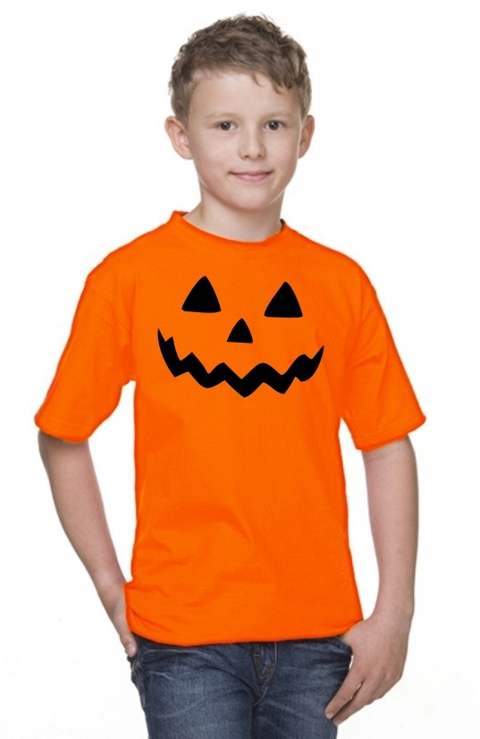 Halloween T-SHIRT Kürbis Kinder + Erwachsene orange