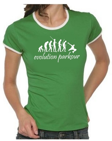 Parkour evolution Girly Ringer  T-SHIRT S M L XL XXL XXXL