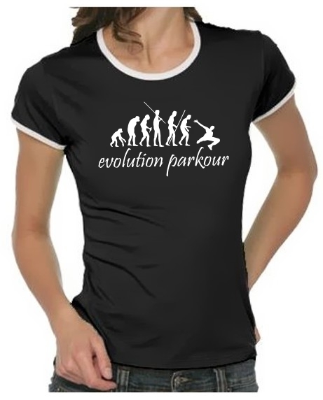 Parkour evolution Girly Ringer  T-SHIRT S M L XL XXL XXXL