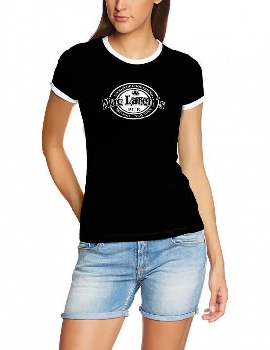 Mac Laren Irish Pub HIMYM Irland T-Shirt GIRLY RINGER