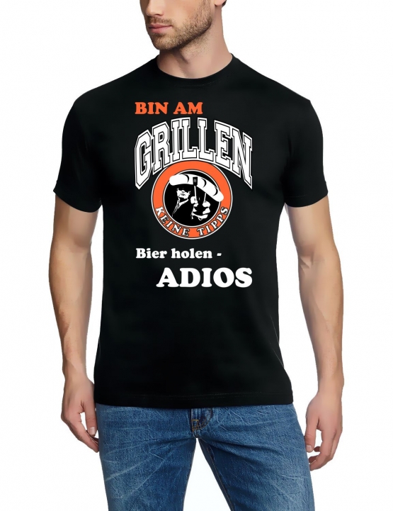 BIN AM GRILLEN - GRILL GRILLSHIRT BBQ SLIMFIT