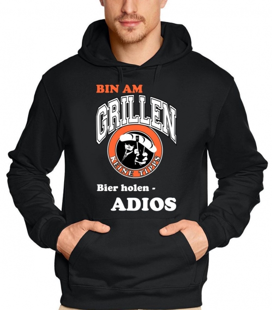 BIN AM GRILLEN - Keine Tipps - Bier holen ! HOODIE