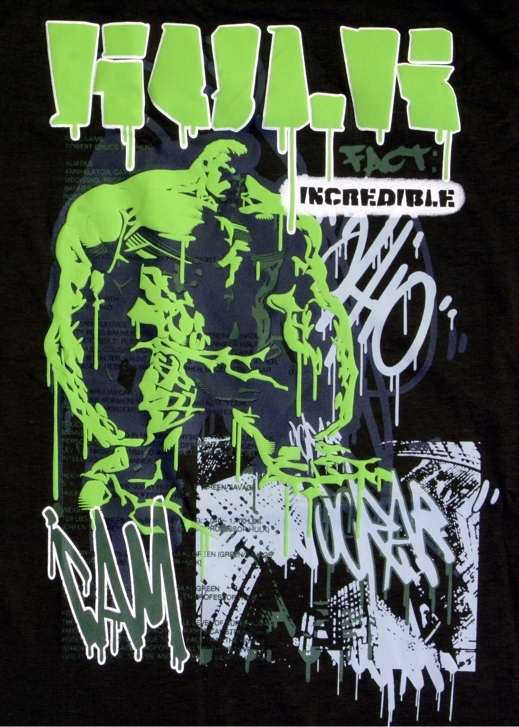 HULK - T-SHIRT - OLIV MARVEL EXTREME S M L XL