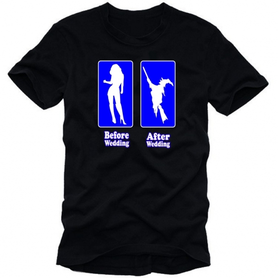 Before Wedding - After Wedding - Junggesellenabschied T-Shirt