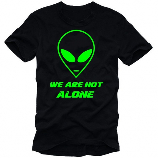 We are not alone - T-SHIRT schwarz-neon S-XXXL